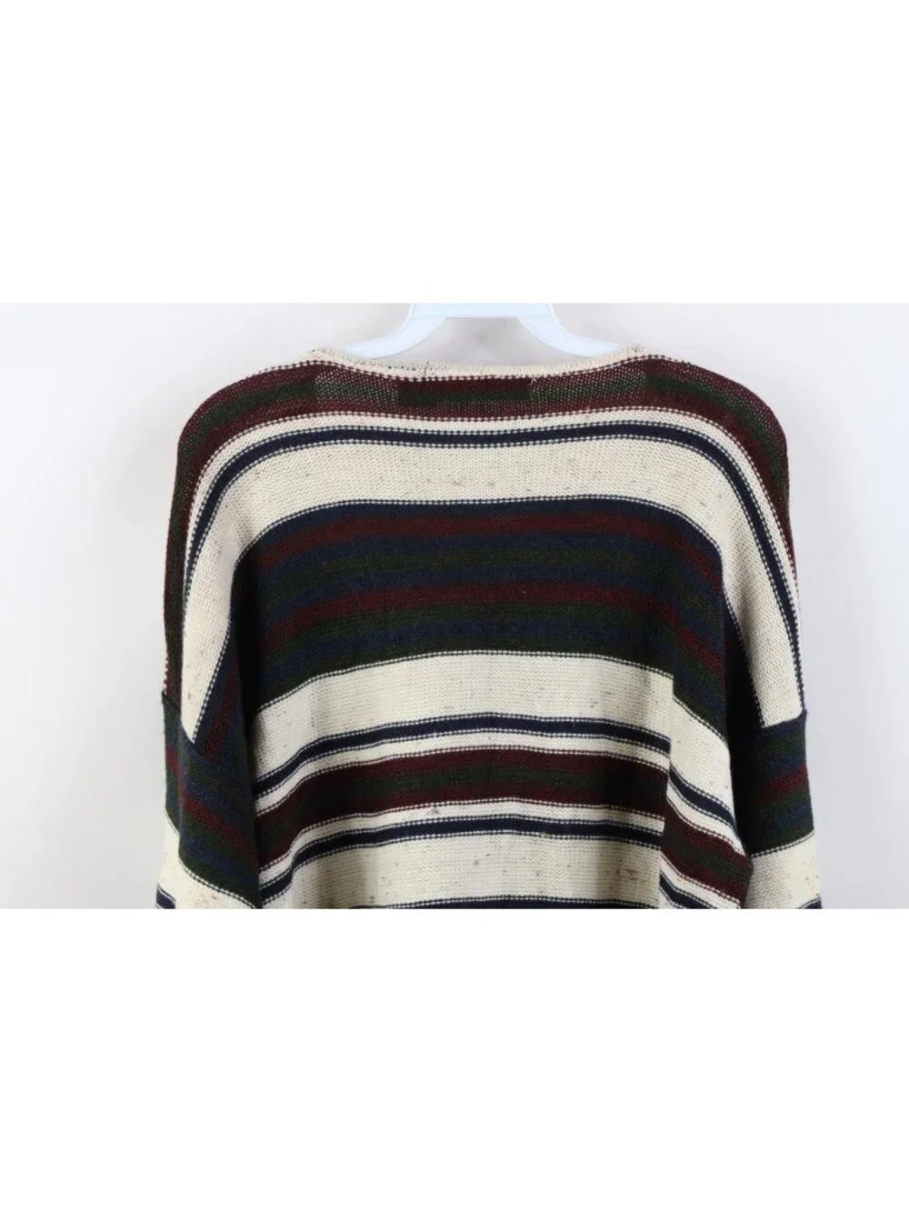 Vintage 90s Streetwear Mens Medium Striped Color Block Knit Henley Sweater USA